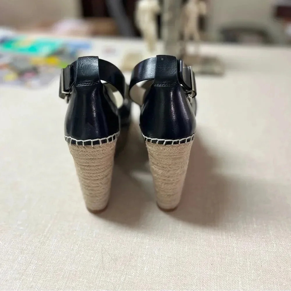 Zara basic black Alpargatas platforms sandals Size 37 - Picture 4 of 10